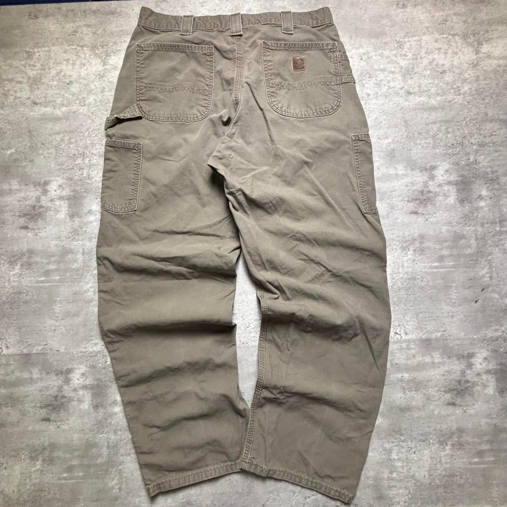 Carhartt Carpenter Pants Mens 32x30 Brown Baggy Earthtone Skater Dungaree Fit